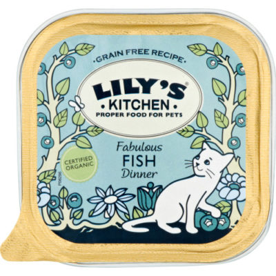 Lilys Kitchen Organic Fabulous Fish Dinner Complete Wet Food For Cats